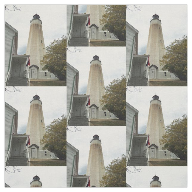 Sandy Hook Lighthouse Fabric (Swatch)