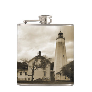 Sandy Hook Lighthouse Hip Flask