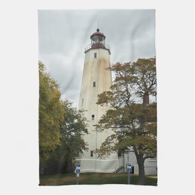 Sandy Hook Lighthouse Kitchen Towel (Vertical)