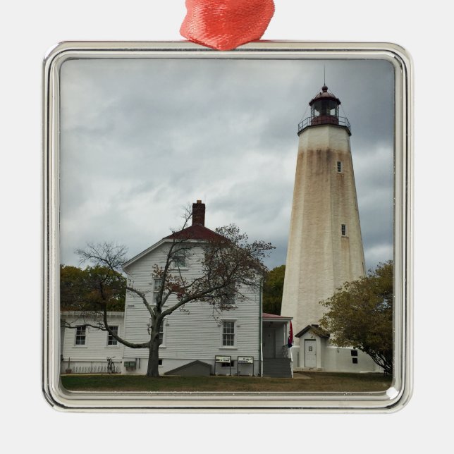 Sandy Hook Lighthouse Metal Ornament (Front)