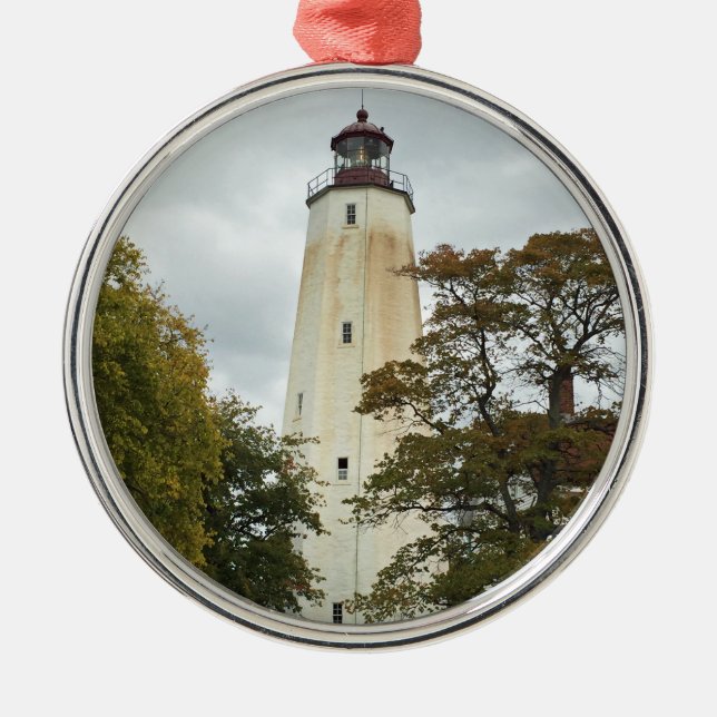 Sandy Hook Lighthouse Metal Ornament (Front)