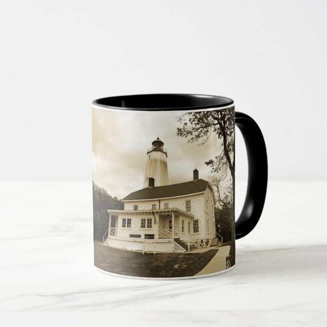 Sandy Hook Lighthouse Mug (Front Right)