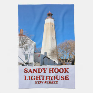 Sandy Hook Lighthouse, New Jersey Tea Towel