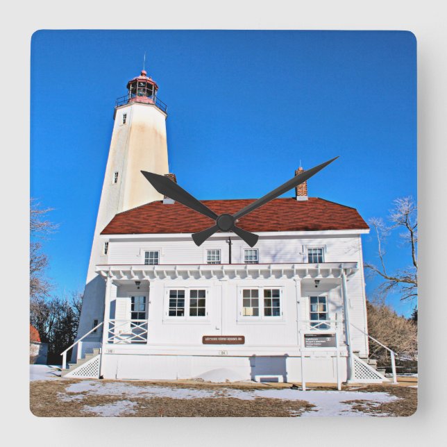 Sandy Hook Lighthouse, New Jersey Wall Clock (Front)