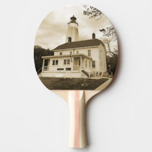 Sandy Hook Lighthouse Ping Pong Paddle