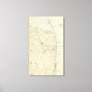 Sandy Hook to Shark River Coast Chart Map Canvas Print