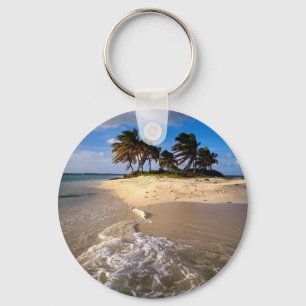 Sandy Island, Anguilla, Caribbean Keychain