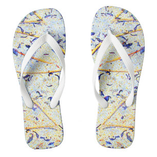 Sandy Leaves Flip Flops