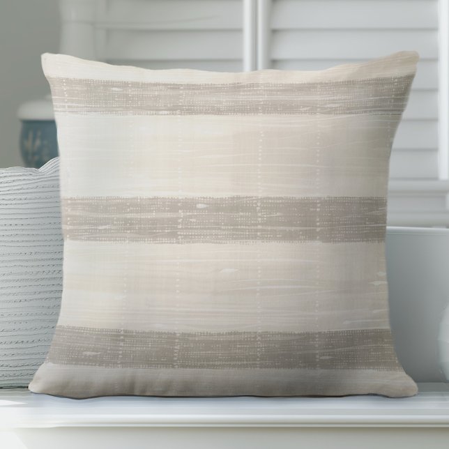  Sandy Neutral Striped Pillow (Creator Uploaded)