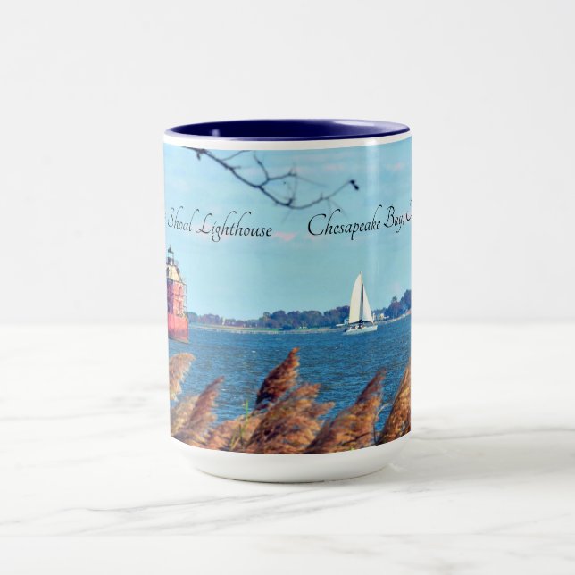 Sandy Point Shoal Lighthouse Ceramic Mug (Center)