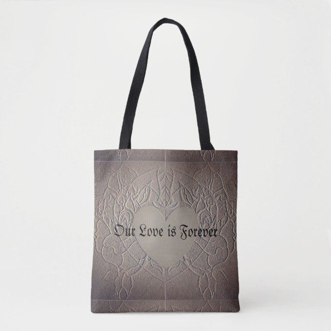 Sandy Rose Romantic Message tote bag (Front)