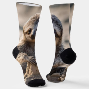 Sandy Shores : Baby Sloth Building Sand Castles, Socks