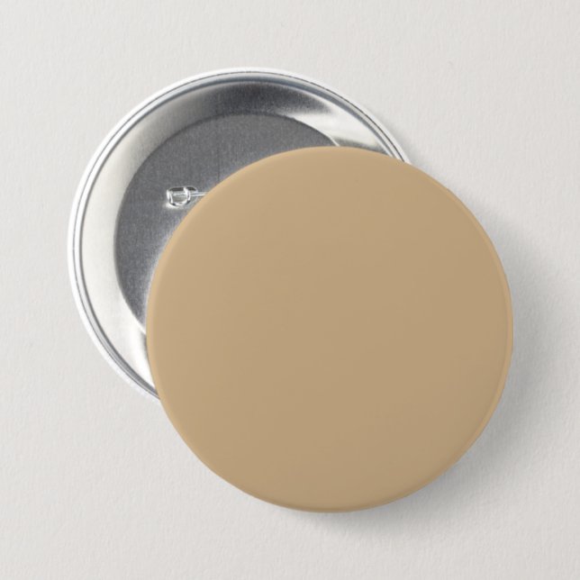 Sandy Tan D2B48C - Option to Add Name 3 Inch Round Button (Front & Back)