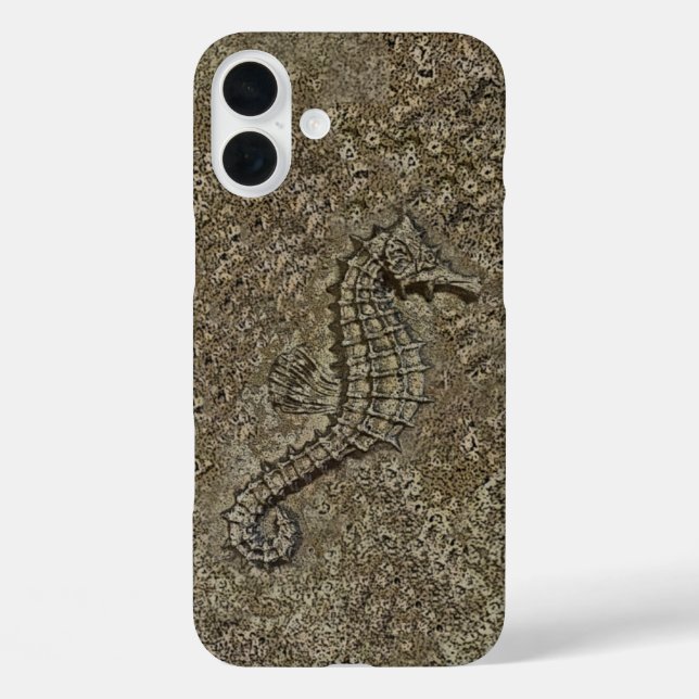 Sandy Textured Seahorse Photograph Case-Mate iPhone Case (Back)