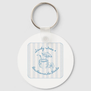 Sandy Toe & Bridesmaids Goals Coastal Bachelorette Keychain