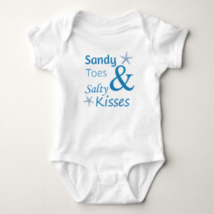 Sandy Toes and Salty Kisses Beach Life Quote Baby Bodysuit