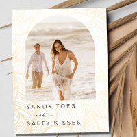 Sandy Toes Arch Photo Beach Wedding Save the Date