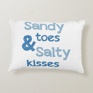 Sandy Toes & Salty Kisses Decorative Pillow