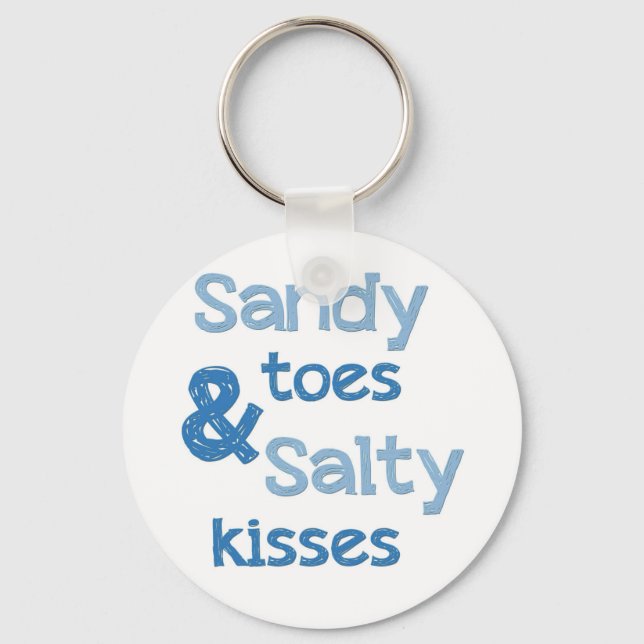 Sandy Toes Salty Kisses Keychain (Front)