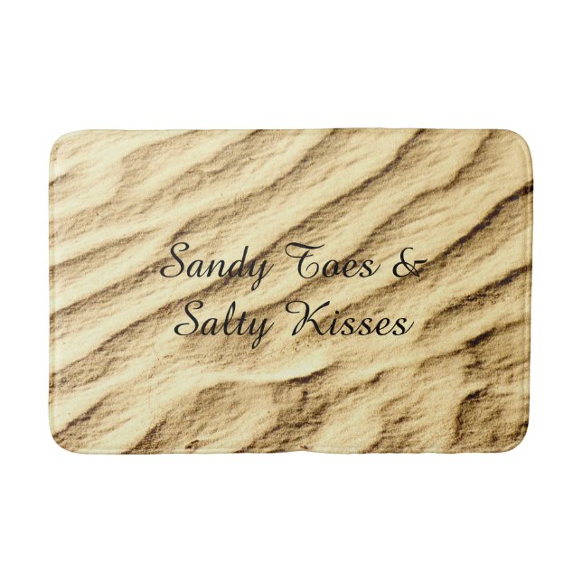 Sandy Toes & Salty Kisses Plush Bath Mat (Front)