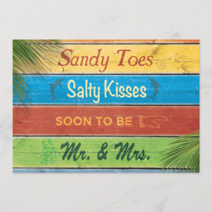 Sandy Toes Salty Kisses Rehearsal Dîner Invitation