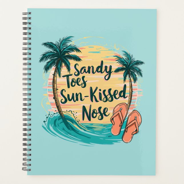 Sandy Toes Sun-Kissed Nose Beach Aesthetic Planner (Front)