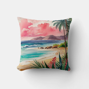 Sandy Toes Throw Pillow