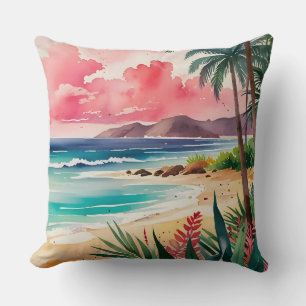 Sandy Toes Throw Pillow