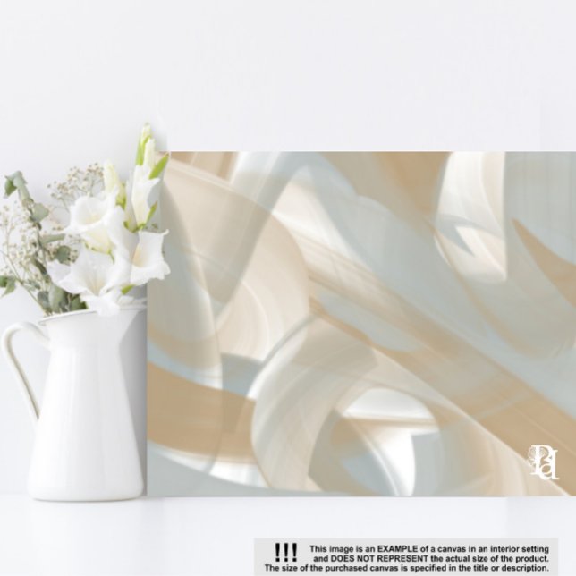 Sandy Tornado Trend Abstract Art Beige White  Canvas Print (Creator Uploaded)