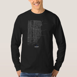 sandy utah City map Travel souvenir hometown Premi T-Shirt