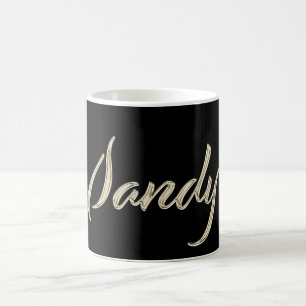 Sandy white gold Handwriting Tasse de café