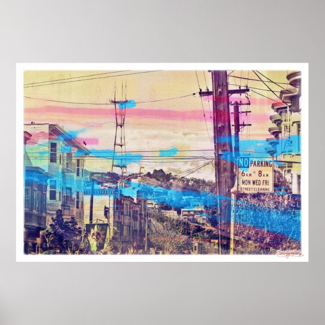 Sanfran-see-peaks mission district san francisco poster (Front)