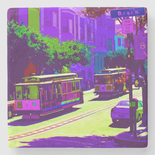 SanFrancisco 003 Stone Coaster (Front)