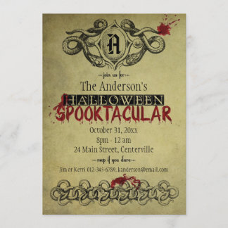 Sang et invitation de Halloween Spooktacular de