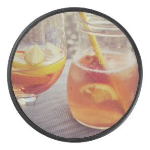 Sangria and Sunshine Hockey Puck