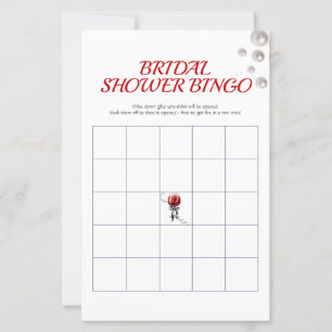Sangria Bridal Shower Bingo game