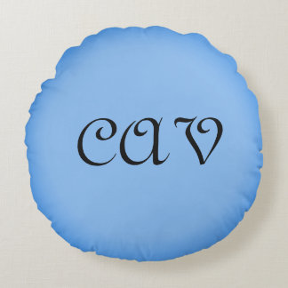 Sangria Cornflower Blue Round Pillow