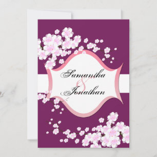Sangria Faire-part de mariage et fleurs de cerisie