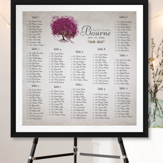 Sangria Heart Leaf Tree Seating Chart (Creator Uploaded)