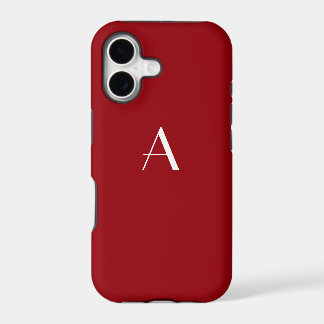 Sangria Red Monogram iPhone 5 Case