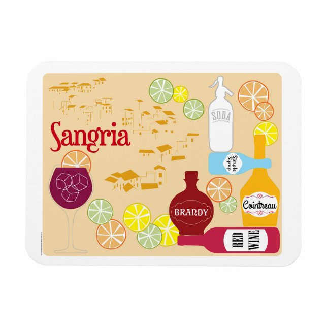 Sangria Red Wine Cocktail Magnet (Horizontal)