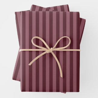 Sangria & Smyrna Purple Stripes Wrapping Paper Sheet