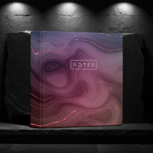 Sangria Strata Moody Pink and Purple Luxe Agate Binder