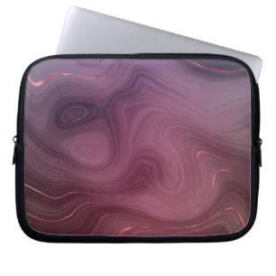Sangria Strata   Moody Pink and Purple Luxe Agate Laptop Sleeve