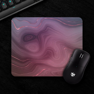 Sangria Strata Moody Pink and Purple Luxe Agate Mouse Pad