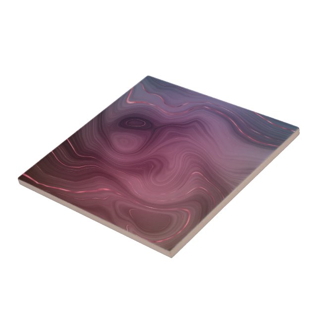 Sangria Strata | Moody Pink and Purple Luxe Agate Tile (Side)
