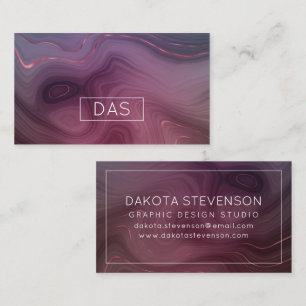 Sangria Strata   Moody Pink Dusky Purple Custom Business Card