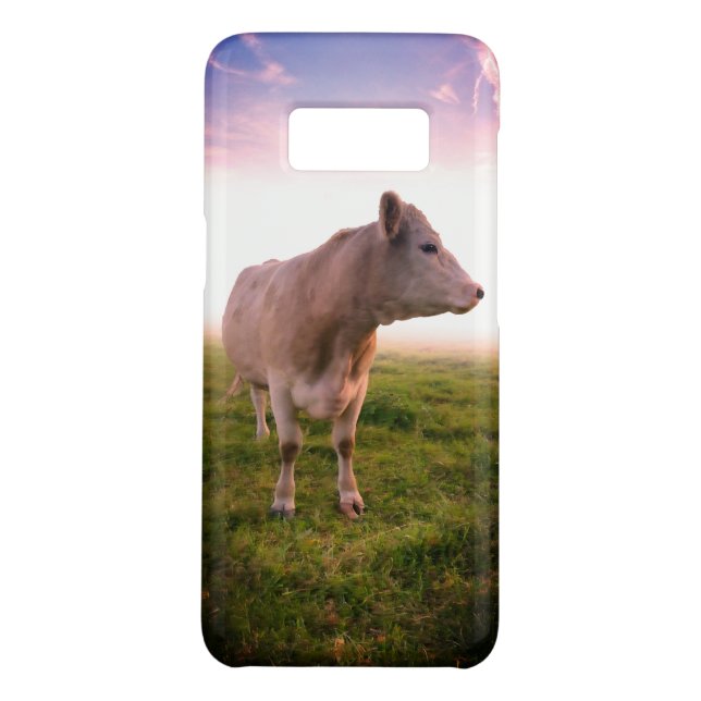 Sangria Sunset Country Cow in Pasture Case-Mate Samsung Galaxy Case (Back)