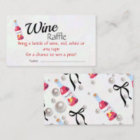 Sangria Wine Raffle Bridal Shower Enclosure Card