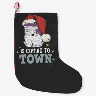 Sani Cloth Christmas Nurse Holiday Medical Nurse Small Christmas Stocking